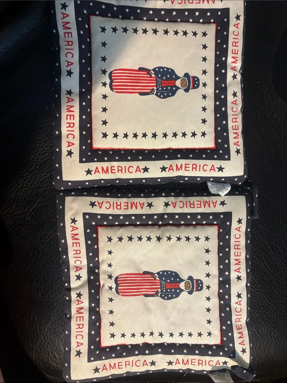 Patriotic Americana Kitchen Set - Oven Mitt & Potholders with Two Star Placemats